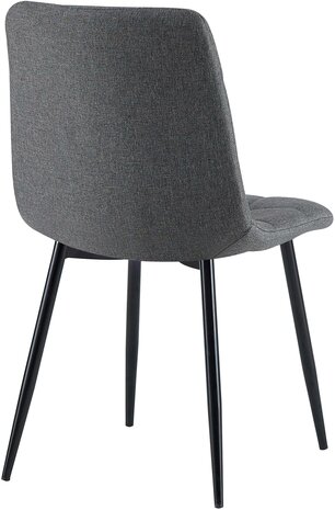 4-delige set eetkamerstoelen Entibas Stof, Grijs