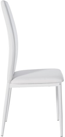 4-delige set eetkamerstoelen Sovina kunstleer, Wit