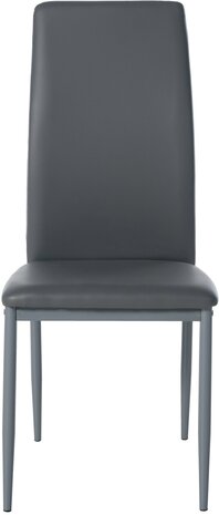6-delige set eetkamerstoelen Sovina kunstleer, Grijs