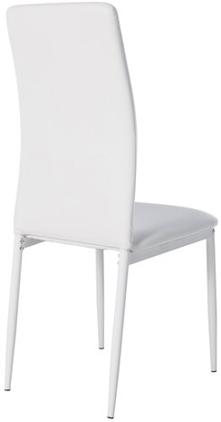 6-delige set eetkamerstoelen Sovina kunstleer, Wit