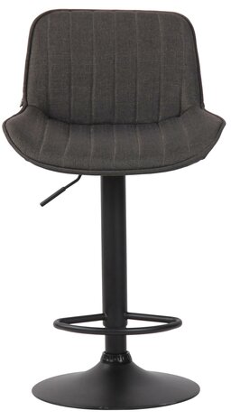 2-delige set barkruk Lintine stof zwart, Grijs