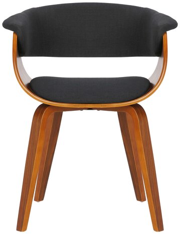 2-delige set stoelen Brecu Stof, Zwart