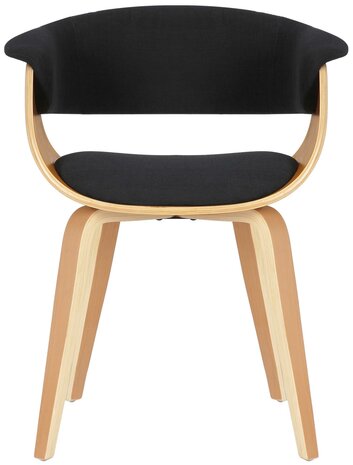 2-delige set stoelen Brecu stof, Zwart