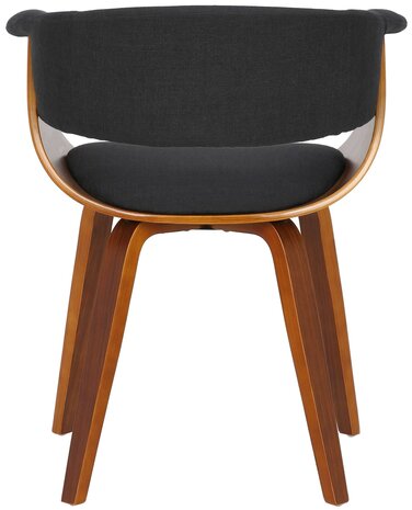 2-delige set stoelen Brecu Stof, Zwart