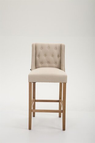 Barstoel Cissindri Stof Antiek-licht, Creme