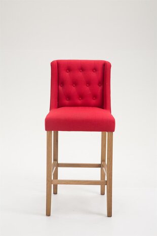 Barstoel Cissindri Stof Antiek-licht, Rood