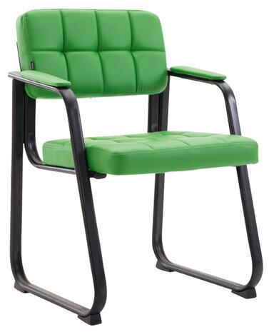 2-delige set bezoekersstoelen Cinidi B kunstleer, Groen