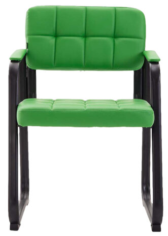 2-delige set bezoekersstoelen Cinidi B kunstleer, Groen