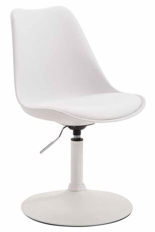 4-delige set eetkamerstoelen Miverack W kunststof, Wit