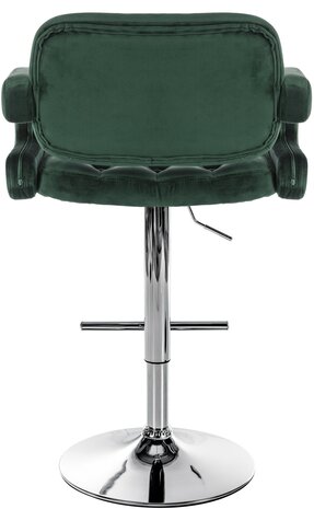 Barstoel Diblun Fluweel chroom, Groen
