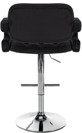 Barstoel Diblun Fluweel chroom, Zwart
