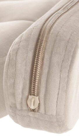 Barstoel Diblun Fluweel chroom, Creme
