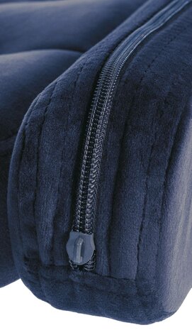 Barstoel Diblun Fluweel chroom, Blauw