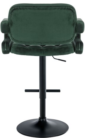 Barstoel Diblun Fluweel zwart, Groen