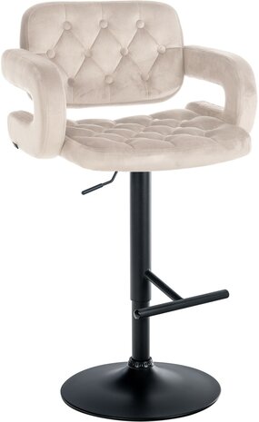 Barstoel Bermuda Zwart, Creme