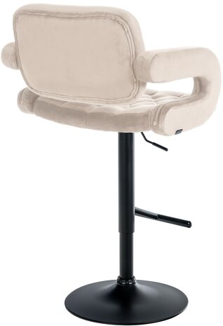 Barstoel Bermuda Zwart, Creme