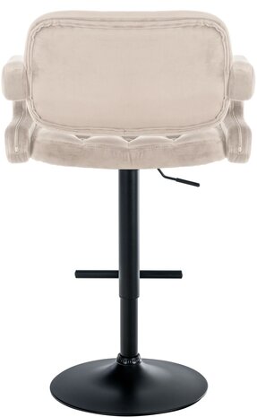 Barstoel Bermuda Zwart, Creme