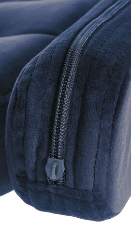 Barstoel Diblun Fluweel zwart, Blauw