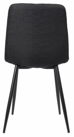 4-delige set stoelen Dojin stof, Zwart