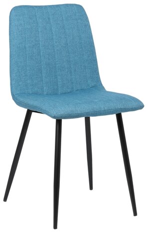 4-delige set stoelen Dojin stof, Blauw