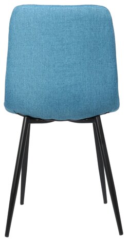 4-delige set stoelen Dojin stof, Blauw