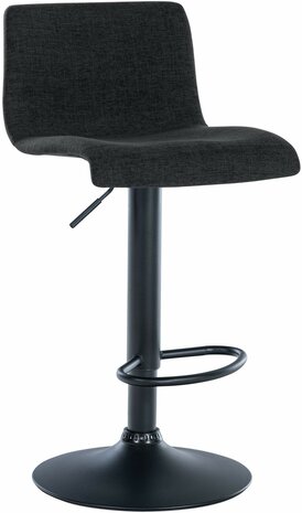 2-delige set barstoelen Bronfard stof, Zwart