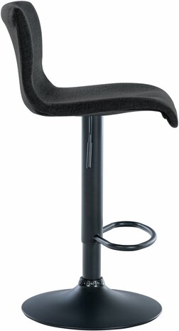 2-delige set barstoelen Bronfard stof, Zwart