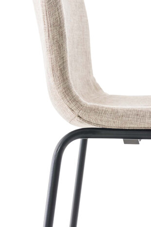 Barstoel Heovor Stof 4-poots Frame zwart, Creme