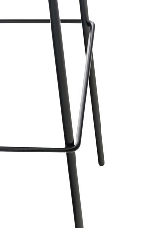 Barstoel Heovor Stof 4-poots Frame zwart, Creme