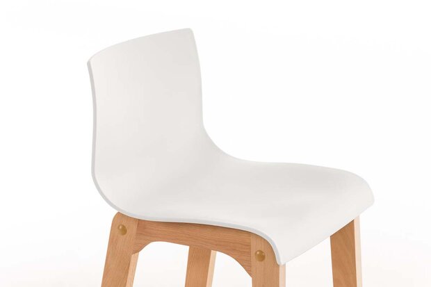 Barstoel Bermuda Rood, Wit