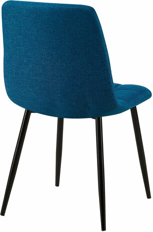 2-delige set eetkamerstoel Teldi stof, Blauw