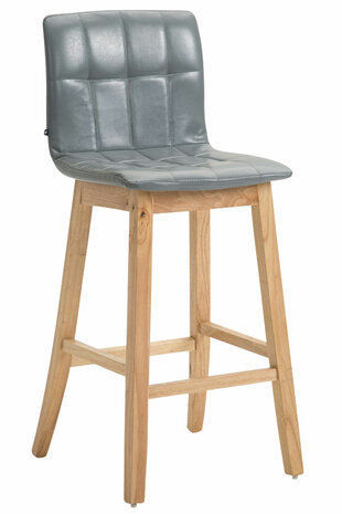 Barstoel Briginz Kunstleer Naturel, Grijs