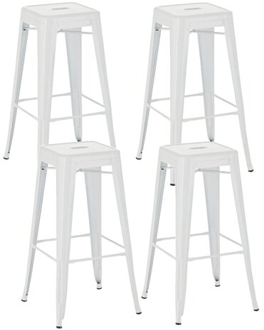 4-delige set barstoelen Jashuo, Wit