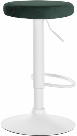2-delige set barkrukken Pento fluweel wit, Groen