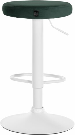 2-delige set barkrukken Pento fluweel wit, Groen