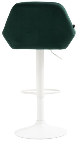 2-delige set barstoelen Brigi fluweel wit, Groen