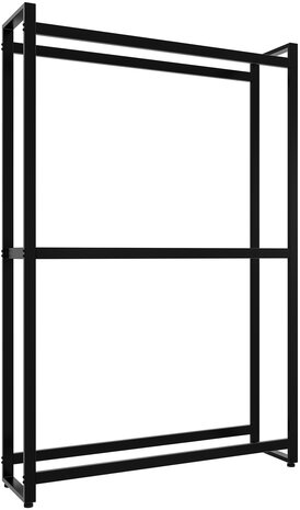 Kaminholzständer Mirsin 25x100x150: Haardhoutrek Mirsin 25x100x150, Zwart