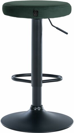 2-delige set barkrukken Pento fluweel zwart, Groen