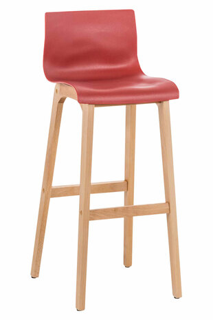 Barstoel Heovor Natura 4-poots frame, Rood
