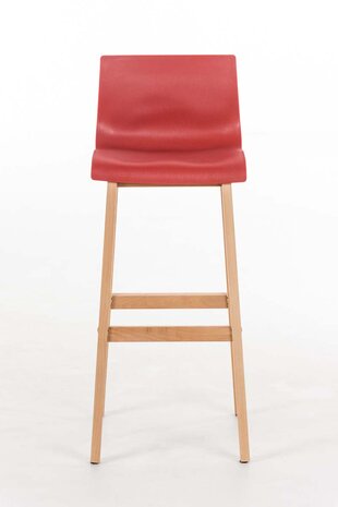 Barstoel Heovor Natura 4-poots frame, Rood