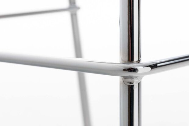 Barstoel Heovor Chroom 4-poot Frame, Rood