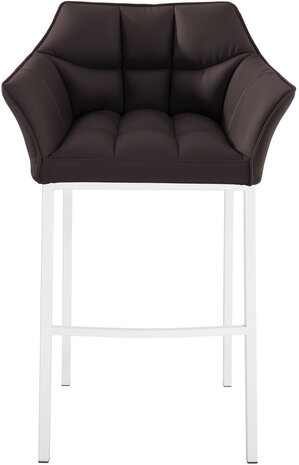 Barstoel Domasa met 4-poots frame wit, Bruin