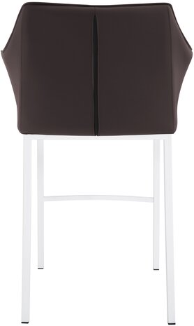 Barstoel Domasa met 4-poots frame wit, Bruin
