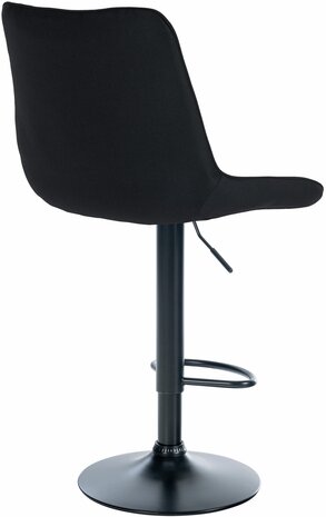 2-delige set barkruk Tino stof zwart, Zwart