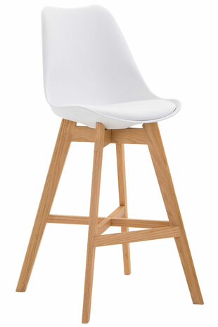 Barstoel Cennas Kunststof Natura, Wit