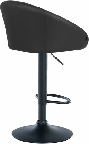 Barstoel Devia Kunstleer zwart, Zwart
