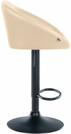 Barstoel Devia Kunstleer zwart, Creme