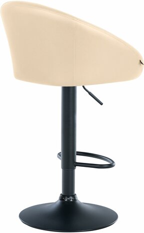 Barstoel Devia Kunstleer zwart, Creme