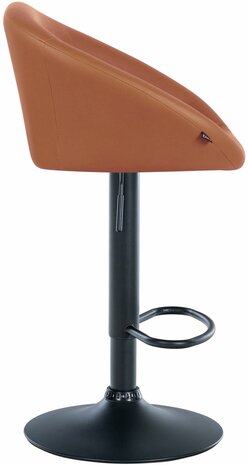 Barstoel Devia Kunstleer zwart, Bruin