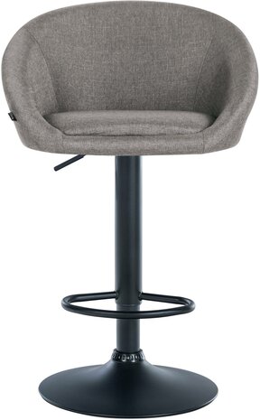 Barstoel Devia Stof zwart, Grijs